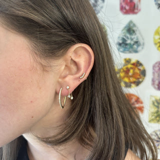 Double Bezel Drop Stud  Lindsey Leigh Jewelry.
