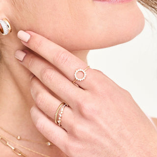 Diamond Open Circle Ring  Lindsey Leigh Jewelry.
