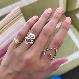 East West Bezel Set Oval Cut Solitaire  Lindsey Leigh Jewelry.
