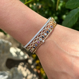 Gemstone Bezel Tennis Bracelet  Lindsey Leigh Jewelry.
