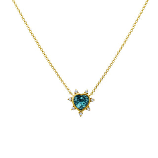Gemstone & Diamond Heart Necklace  Lindsey Leigh Jewelry.

