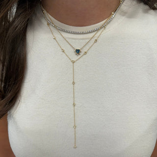 Gemstone & Diamond Heart Necklace  Lindsey Leigh Jewelry.
