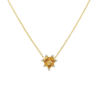 Gemstone & Diamond Heart Necklace  Lindsey Leigh Jewelry.
