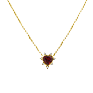 Gemstone & Diamond Heart Necklace  Lindsey Leigh Jewelry.
