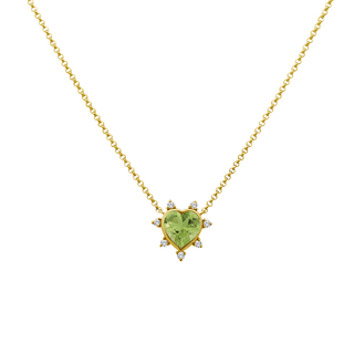 Gemstone & Diamond Heart Necklace  Lindsey Leigh Jewelry.
