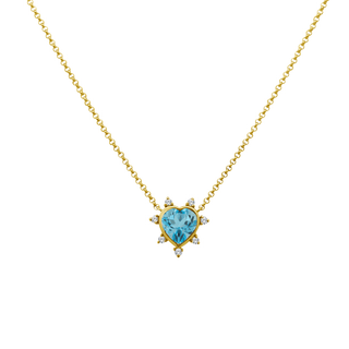 Gemstone & Diamond Heart Necklace  Lindsey Leigh Jewelry.
