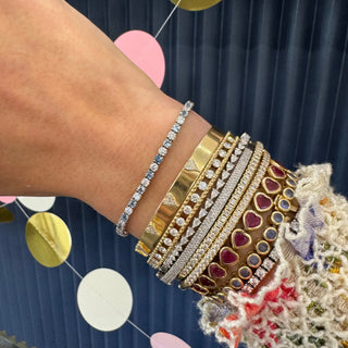 Gemstone & Diamond Tennis Bracelet  Lindsey Leigh Jewelry.
