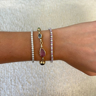 Gemstone & Diamond Tennis Bracelet  Lindsey Leigh Jewelry.
