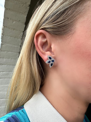 Gemstone Peacock Studs  Lindsey Leigh Jewelry.
