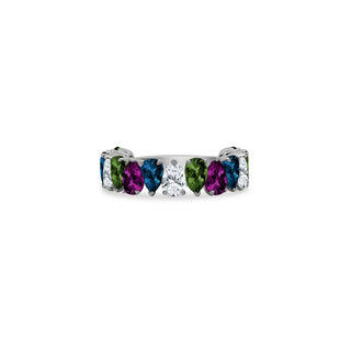Gemstone Rotating Pear Band  Lindsey Leigh Jewelry.
