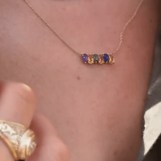 Gemstone Rotating Pear Necklace  Lindsey Leigh Jewelry.
