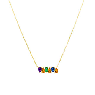 Gemstone Rotating Pear Necklace  Lindsey Leigh Jewelry.
