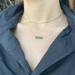 Gemstone Rotating Pear Necklace  Lindsey Leigh Jewelry.
