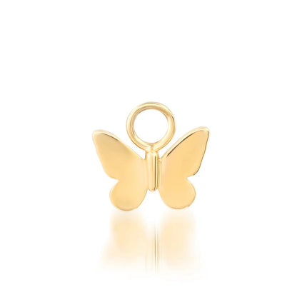 Gold Butterfly Huggie Charm - Lindsey Leigh Jewelry