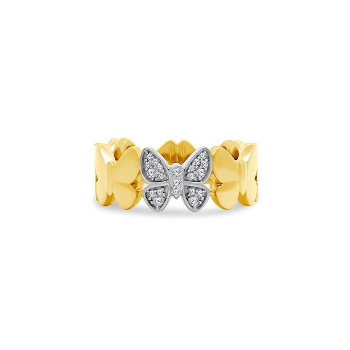 Gold & Diamond Butterfly Ring - Lindsey Leigh Jewelry