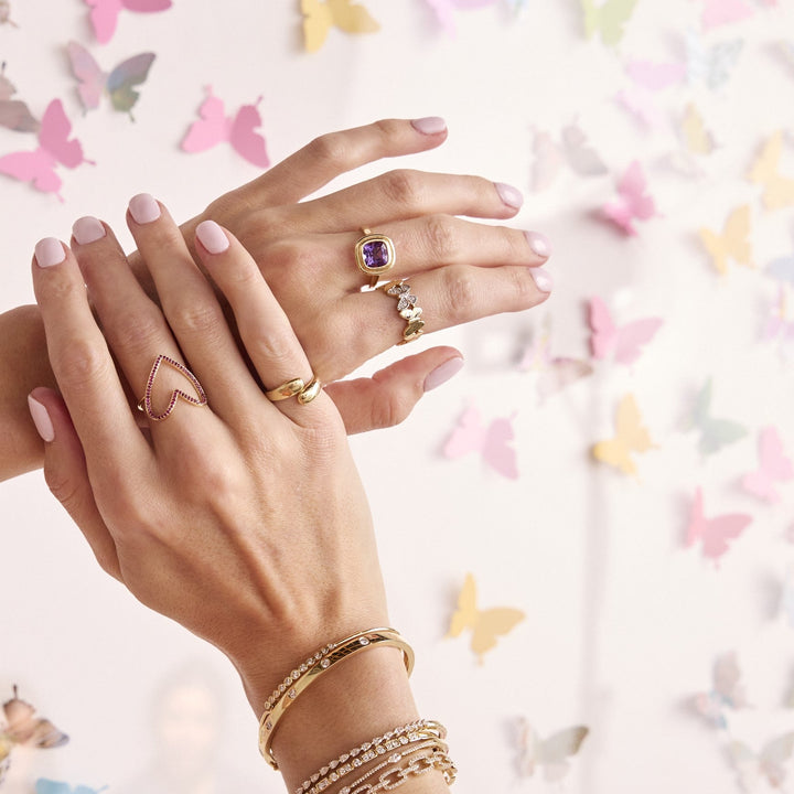 Gold & Diamond Butterfly Ring - Lindsey Leigh Jewelry