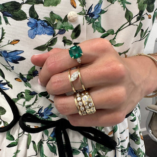 Gold & Diamond Cage Band  Lindsey Leigh Jewelry.

