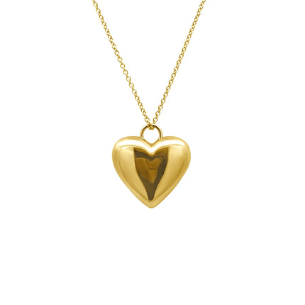 Gold Puffy Heart Locket Charm - Lindsey Leigh Jewelry