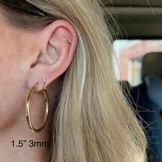 Gold Tube Hoops  Lindsey Leigh Jewelry.
