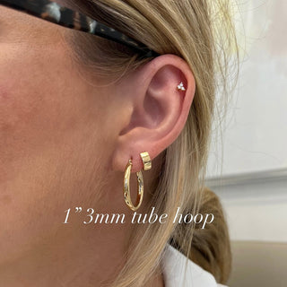 Gold Tube Hoops  Lindsey Leigh Jewelry.
