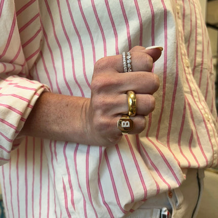 Gold Tube Ring - Lindsey Leigh Jewelry