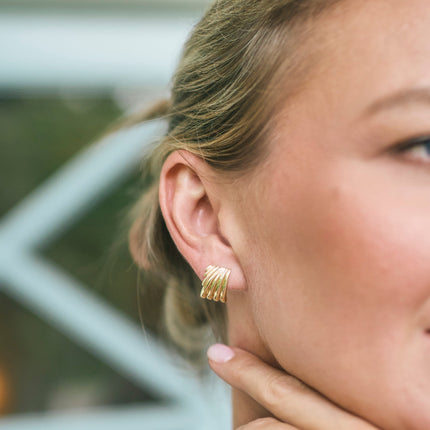 gold wing earrings