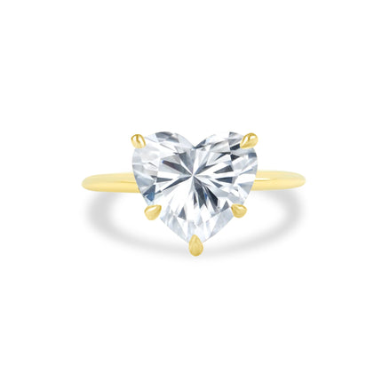 Heart Diamond Solitaire - Lindsey Leigh Jewelry