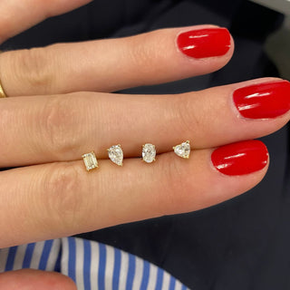 Heart Fancy Shape Diamond Studs  Lindsey Leigh Jewelry.
