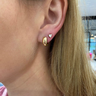 Heart Fancy Shape Diamond Studs  Lindsey Leigh Jewelry.
