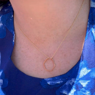 Hexagon Ring Holder Necklace  Lindsey Leigh Jewelry.
