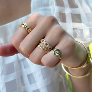 Gold Signet Ring  Lindsey Leigh Jewelry.

