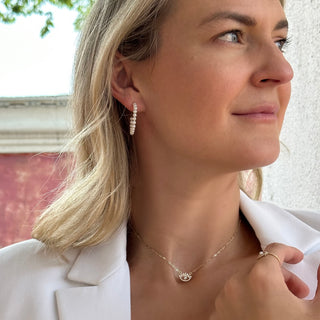 Pearl Hoop Earrings  Lindsey Leigh Jewelry.
