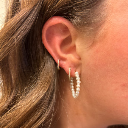 Pearl Hoop Earrings