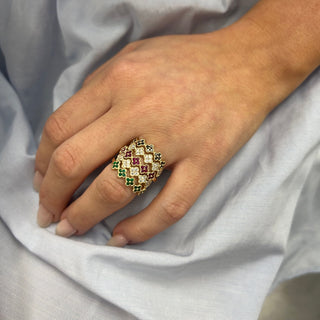 Gemstone Clover Band  Lindsey Leigh Jewelry.
