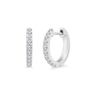 Large Classic Diamond Huggies  Lindsey Leigh Jewelry.
