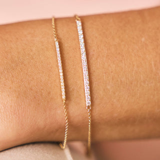 large and small diamond bar bracelet

