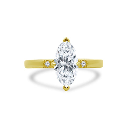 Marquise Cut Solitaire on Diamond Band