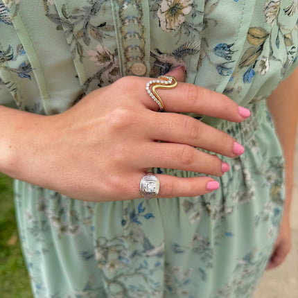 multi framed bezel ring- Lindsey Leigh Jewelry Houston, TX 