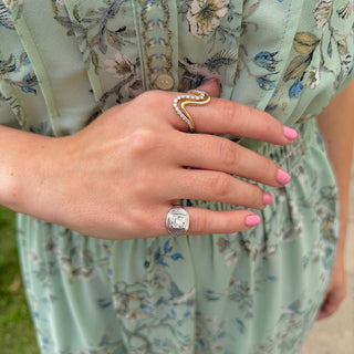 multi framed bezel ring  Lindsey Leigh Jewelry Houston, TX 
