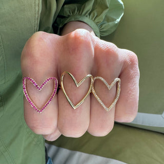 Open Heart Gold Ring  Lindsey Leigh Jewelry.
