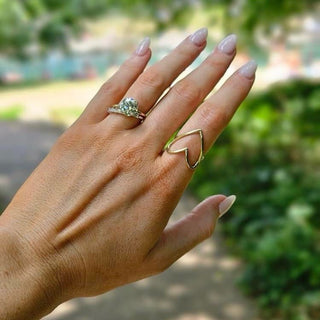 Open Heart Gold Ring  Lindsey Leigh Jewelry.

