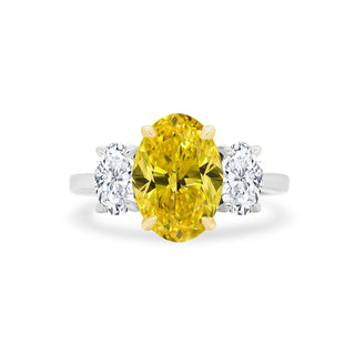 Oval Cut with Oval Cut Side Stones  Lindsey Leigh Jewelry.
