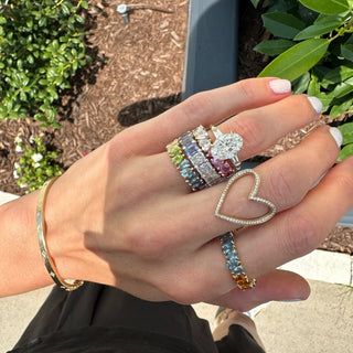 Oval Cut with Tapered Baguette Cut Side Stones  Lindsey Leigh Jewelry.

