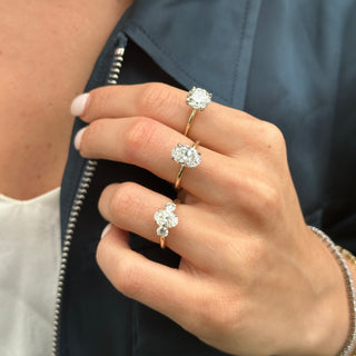 Oval Cut with Round Side Stones  Lindsey Leigh Jewelry.
