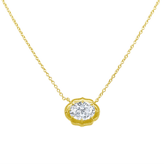 oval milgrainnecklace
