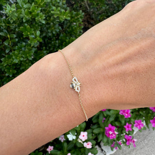 Pave Stripe Bumble Bee Bracelet  Lindsey Leigh Jewelry.
