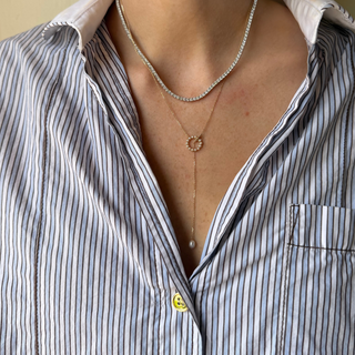 pearl and bead lariat

