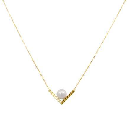 pearl chevron necklace