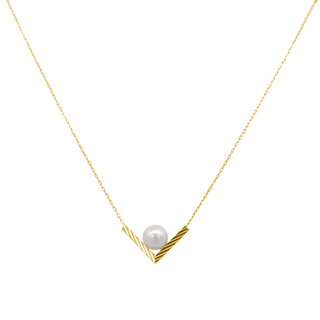 pearl chevron necklace
