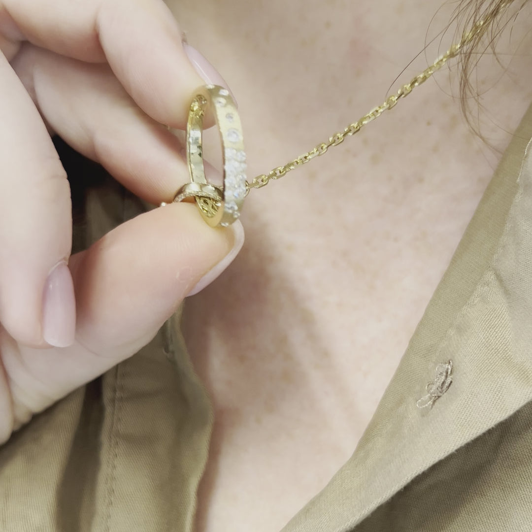 Diamond Lobster Clasp Necklace
